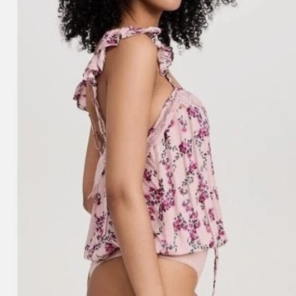 Free People Bodysuit – Rose Pink Combo – Size S – NWT - Picture 1 of 6